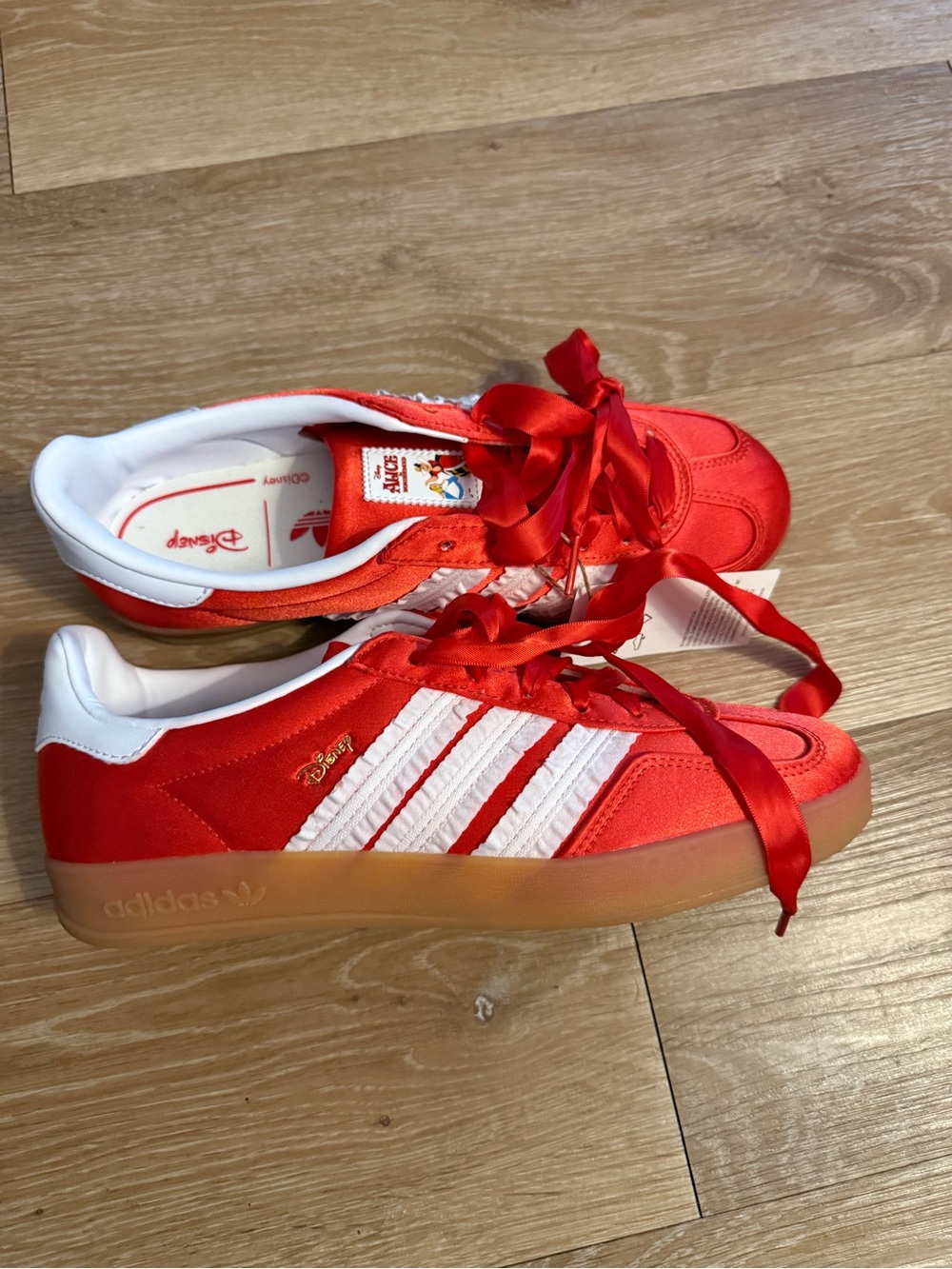 adidas Red Gazelle Indoor Satin Ribbon Sneakers